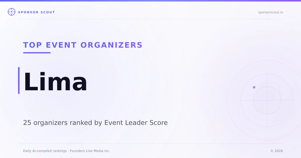 Top 25 Event Organizers & Sponsors in Lima (2026)